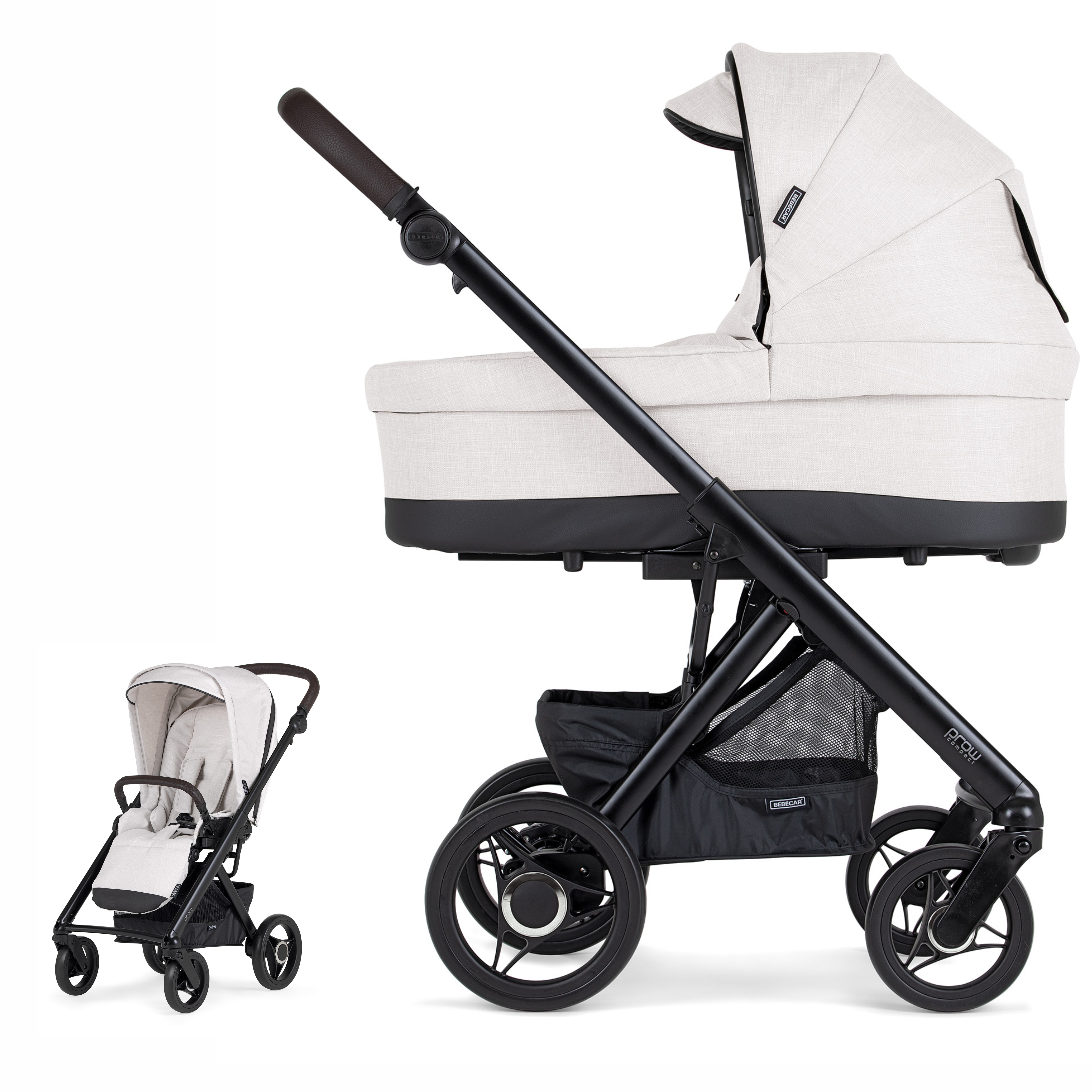 Cochecito dúo PROW COMPACT Negro KA411 BEBECAR